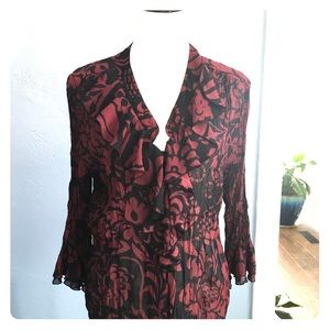 Ruffle crinkled blouse